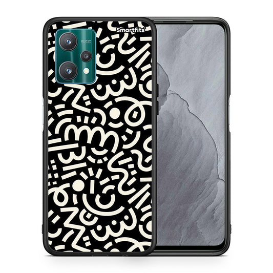 Θήκη Realme 9 Pro Doodle Art από τη Smartfits με σχέδιο στο πίσω μέρος και μαύρο περίβλημα | Realme 9 Pro Doodle Art case with colorful back and black bezels