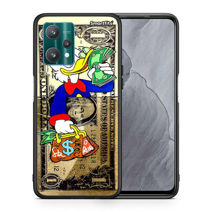 Θήκη Realme 9 Pro Duck Money από τη Smartfits με σχέδιο στο πίσω μέρος και μαύρο περίβλημα | Realme 9 Pro Duck Money case with colorful back and black bezels