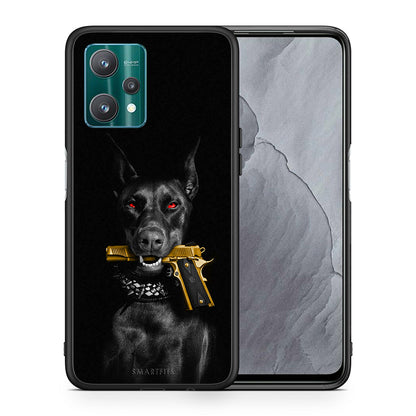 Θήκη Αγίου Βαλεντίνου Realme 9 Pro Golden Gun από τη Smartfits με σχέδιο στο πίσω μέρος και μαύρο περίβλημα | Realme 9 Pro Golden Gun case with colorful back and black bezels