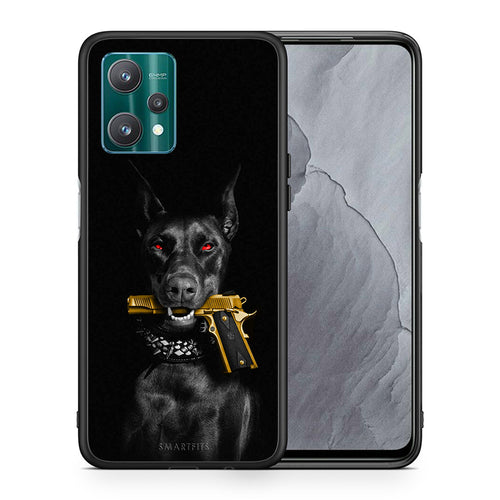 Θήκη Αγίου Βαλεντίνου Realme 9 Pro Golden Gun από τη Smartfits με σχέδιο στο πίσω μέρος και μαύρο περίβλημα | Realme 9 Pro Golden Gun case with colorful back and black bezels