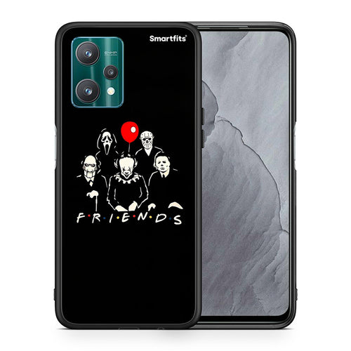 Θήκη Realme 9 Pro Halloween Friends από τη Smartfits με σχέδιο στο πίσω μέρος και μαύρο περίβλημα | Realme 9 Pro Halloween Friends case with colorful back and black bezels