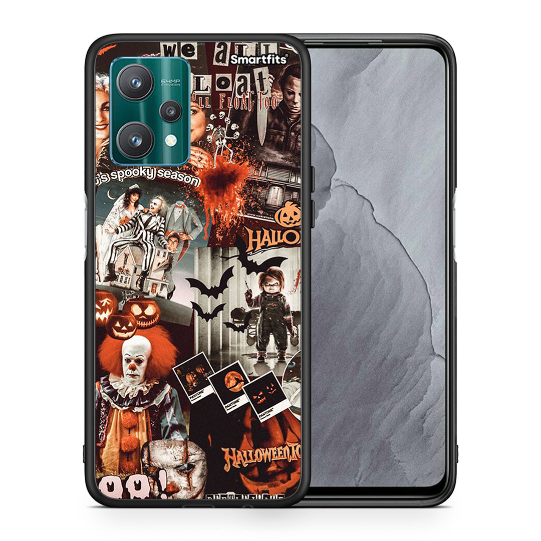 Θήκη Realme 9 Pro Halloween Spooky Season από τη Smartfits με σχέδιο στο πίσω μέρος και μαύρο περίβλημα | Realme 9 Pro Halloween Spooky Season case with colorful back and black bezels