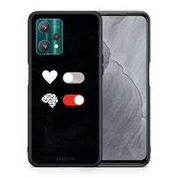Thumbnail for Θήκη Αγίου Βαλεντίνου Realme 9 Pro Heart Vs Brain από τη Smartfits με σχέδιο στο πίσω μέρος και μαύρο περίβλημα | Realme 9 Pro Heart Vs Brain case with colorful back and black bezels