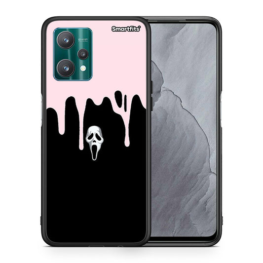 Θήκη Realme 9 Pro Melting Halloween Mask από τη Smartfits με σχέδιο στο πίσω μέρος και μαύρο περίβλημα | Realme 9 Pro Melting Halloween Mask case with colorful back and black bezels