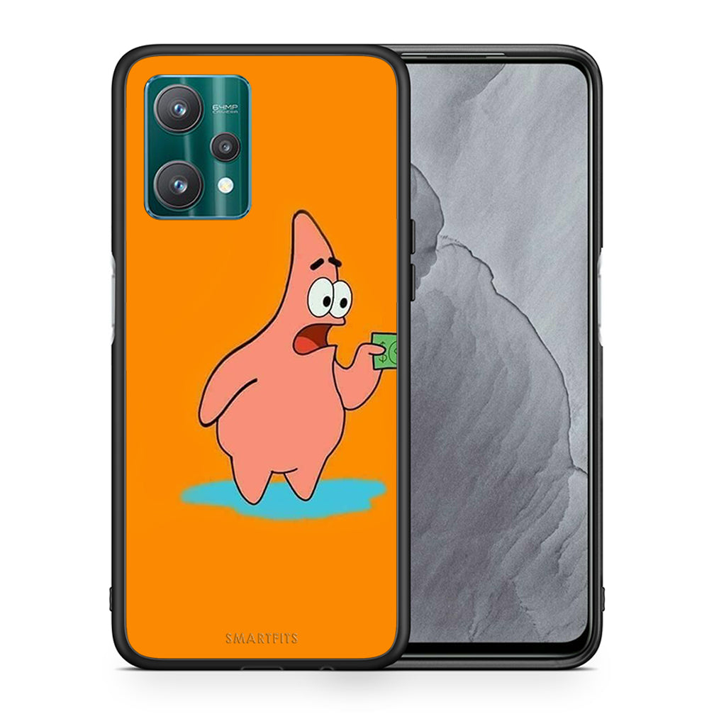 Θήκη Αγίου Βαλεντίνου Realme 9 Pro No Money 1 από τη Smartfits με σχέδιο στο πίσω μέρος και μαύρο περίβλημα | Realme 9 Pro No Money 1 case with colorful back and black bezels