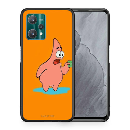 Θήκη Αγίου Βαλεντίνου Realme 9 Pro No Money 1 από τη Smartfits με σχέδιο στο πίσω μέρος και μαύρο περίβλημα | Realme 9 Pro No Money 1 case with colorful back and black bezels
