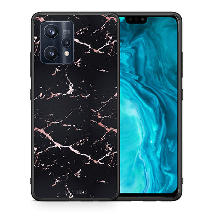 Marble Black Rosegold - Realme 9 / 9 Pro+ 5G θήκη