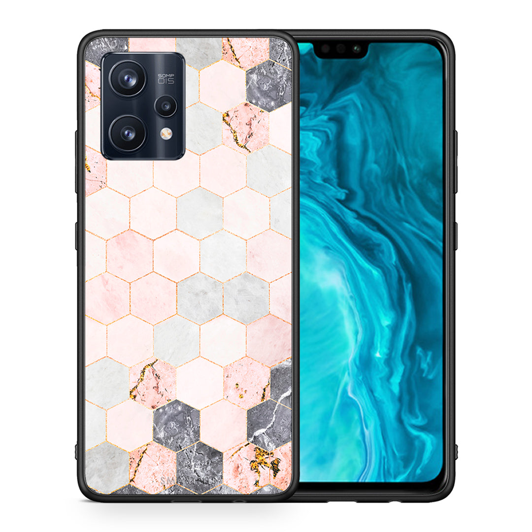 Marble Hexagon Pink - Realme 9 / 9 Pro+ 5G θήκη