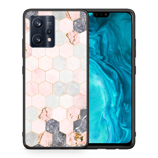 Marble Hexagon Pink - Realme 9 / 9 Pro+ 5G θήκη