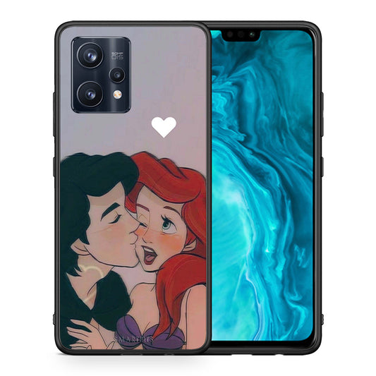 Θήκη Αγίου Βαλεντίνου Realme 9 Pro Mermaid Love από τη Smartfits με σχέδιο στο πίσω μέρος και μαύρο περίβλημα | Realme 9 Pro Mermaid Love case with colorful back and black bezels