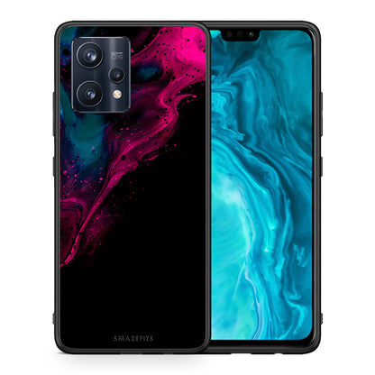 Watercolor Pink Black - Realme 9 / 9 Pro+ 5G θήκη