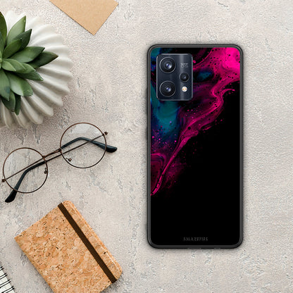 Watercolor Pink Black - Realme 9 / 9 Pro+ 5G θήκη