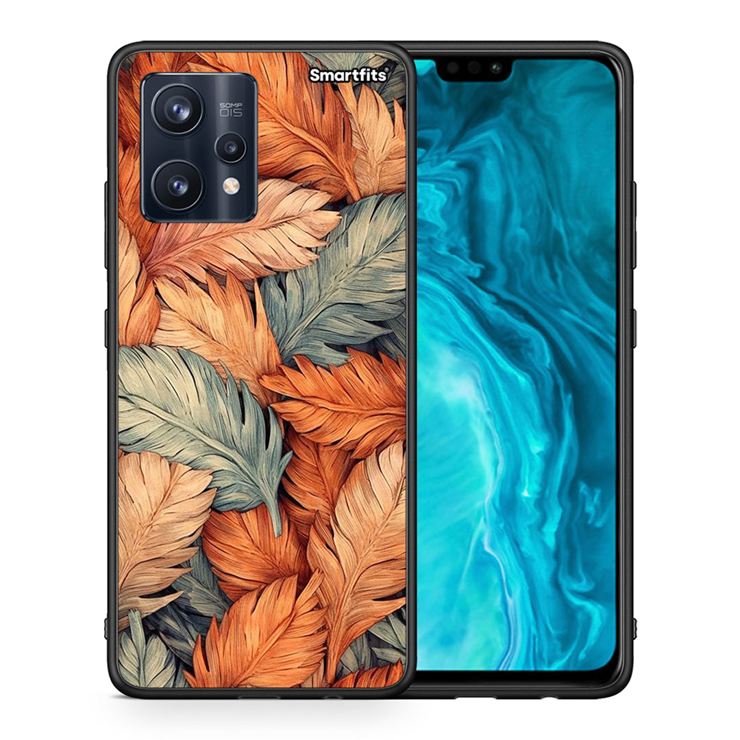 Θήκη Realme 9 Pro Autumn Leaves από τη Smartfits με σχέδιο στο πίσω μέρος και μαύρο περίβλημα | Realme 9 Pro Autumn Leaves case with colorful back and black bezels
