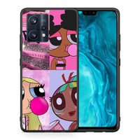 Thumbnail for Θήκη Αγίου Βαλεντίνου Realme 9 Pro Bubble Girls από τη Smartfits με σχέδιο στο πίσω μέρος και μαύρο περίβλημα | Realme 9 Pro Bubble Girls case with colorful back and black bezels
