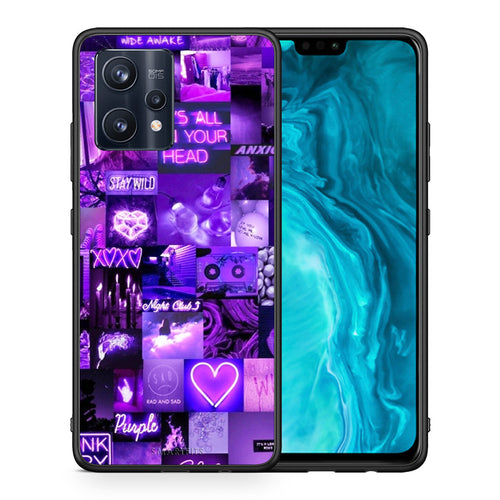 Θήκη Αγίου Βαλεντίνου Realme 9 Pro Collage Stay Wild από τη Smartfits με σχέδιο στο πίσω μέρος και μαύρο περίβλημα | Realme 9 Pro Collage Stay Wild case with colorful back and black bezels