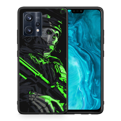 Θήκη Αγίου Βαλεντίνου Realme 9 Pro Green Soldier από τη Smartfits με σχέδιο στο πίσω μέρος και μαύρο περίβλημα | Realme 9 Pro Green Soldier case with colorful back and black bezels