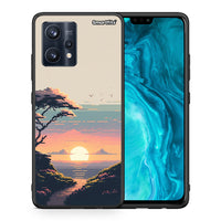 Thumbnail for Θήκη Realme 9 Pro Pixel Sunset από τη Smartfits με σχέδιο στο πίσω μέρος και μαύρο περίβλημα | Realme 9 Pro Pixel Sunset case with colorful back and black bezels