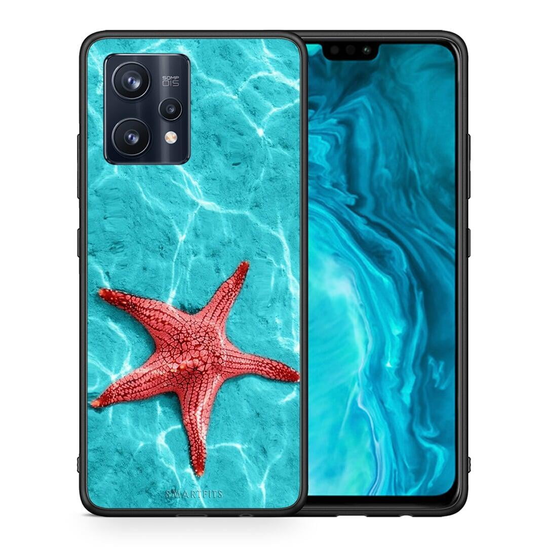 Θήκη Realme 9 Pro Red Starfish από τη Smartfits με σχέδιο στο πίσω μέρος και μαύρο περίβλημα | Realme 9 Pro Red Starfish case with colorful back and black bezels