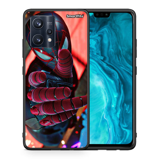 Θήκη Realme 9 Pro Spider Hand από τη Smartfits με σχέδιο στο πίσω μέρος και μαύρο περίβλημα | Realme 9 Pro Spider Hand case with colorful back and black bezels