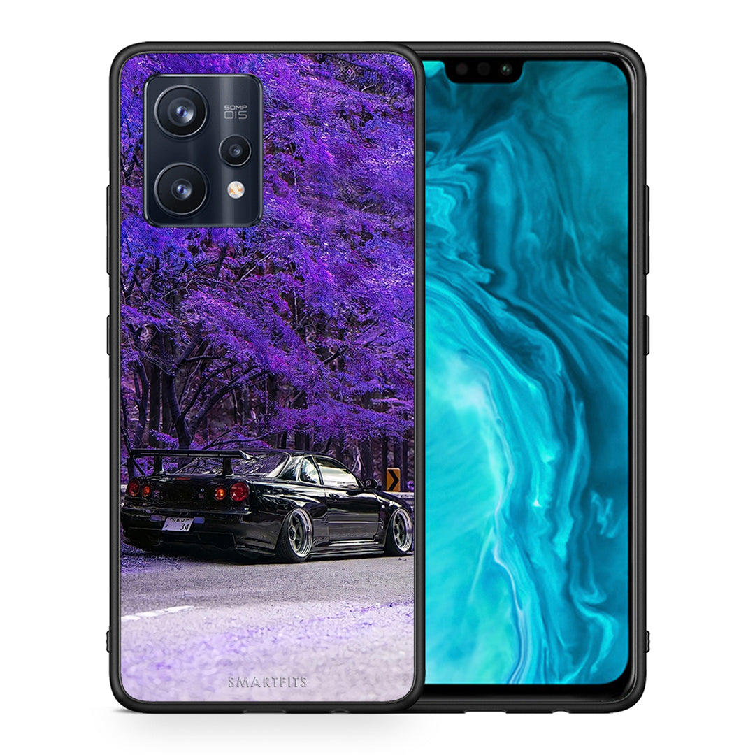 Θήκη Αγίου Βαλεντίνου Realme 9 Pro Super Car από τη Smartfits με σχέδιο στο πίσω μέρος και μαύρο περίβλημα | Realme 9 Pro Super Car case with colorful back and black bezels