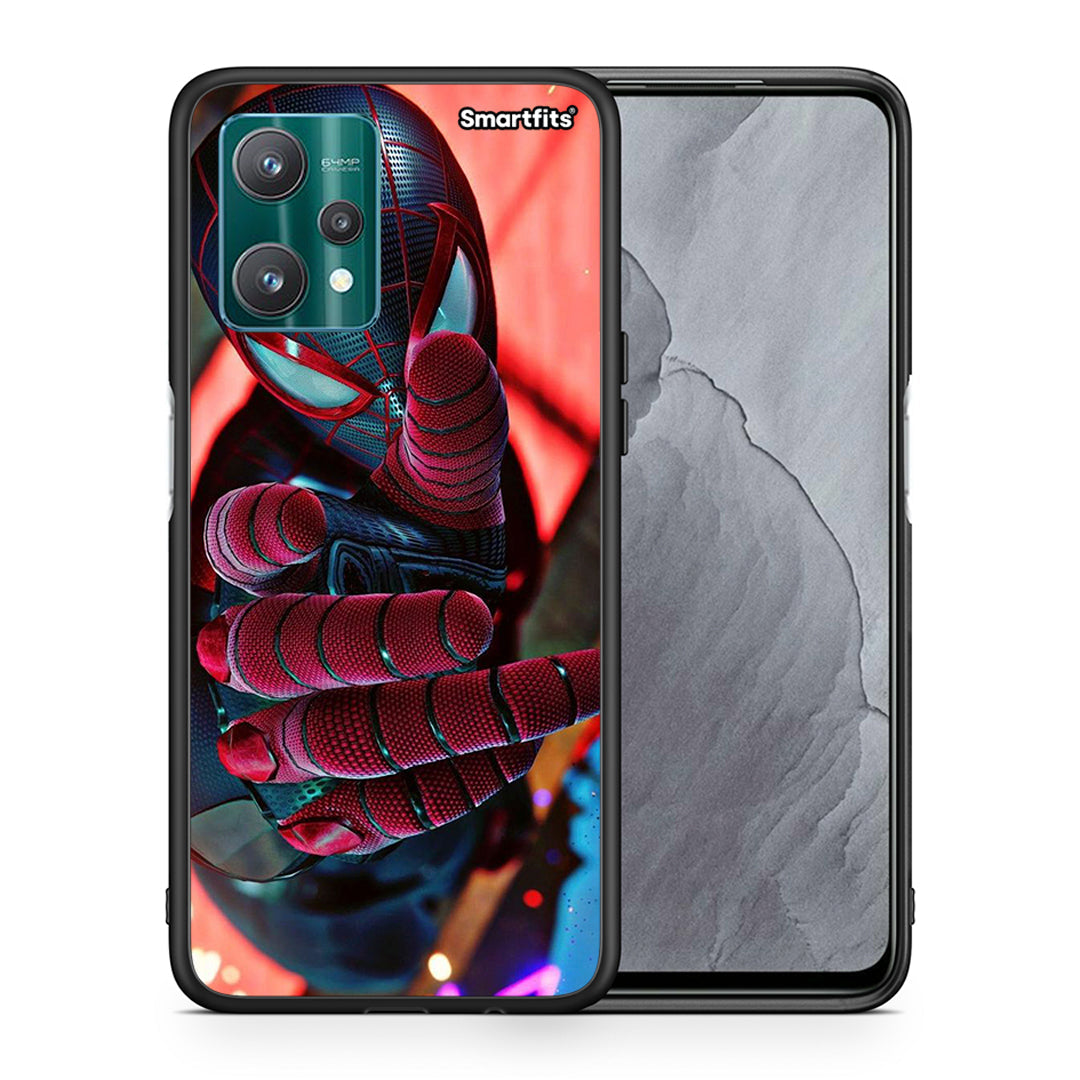 Θήκη Realme 9 Pro Spider Hand από τη Smartfits με σχέδιο στο πίσω μέρος και μαύρο περίβλημα | Realme 9 Pro Spider Hand case with colorful back and black bezels