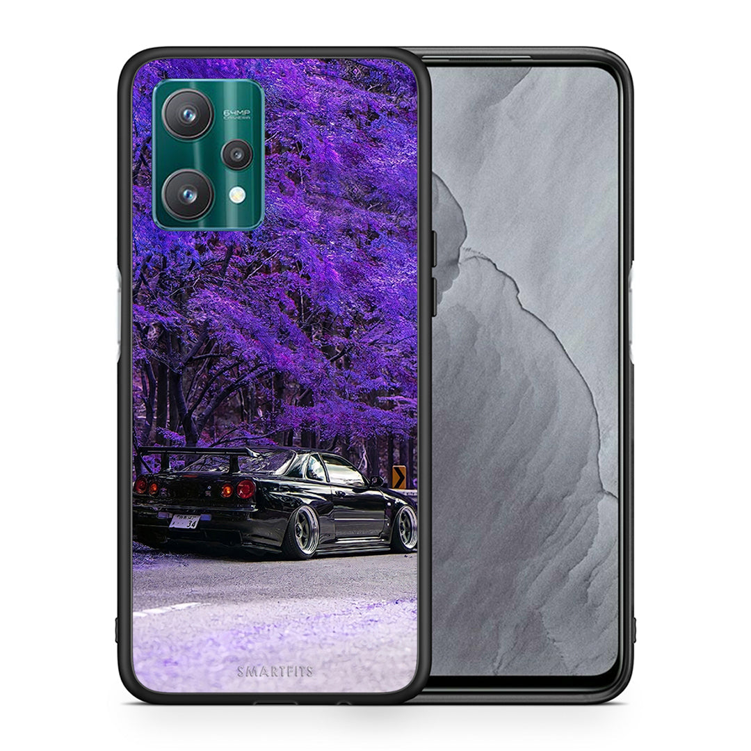 Θήκη Αγίου Βαλεντίνου Realme 9 Pro Super Car από τη Smartfits με σχέδιο στο πίσω μέρος και μαύρο περίβλημα | Realme 9 Pro Super Car case with colorful back and black bezels