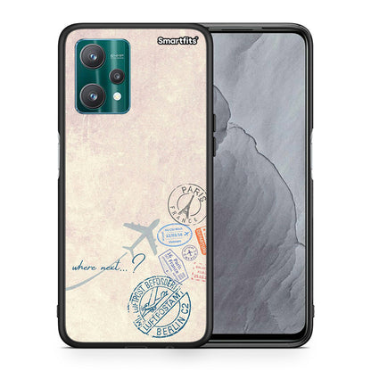 Θήκη Realme 9 Pro Where Next από τη Smartfits με σχέδιο στο πίσω μέρος και μαύρο περίβλημα | Realme 9 Pro Where Next case with colorful back and black bezels