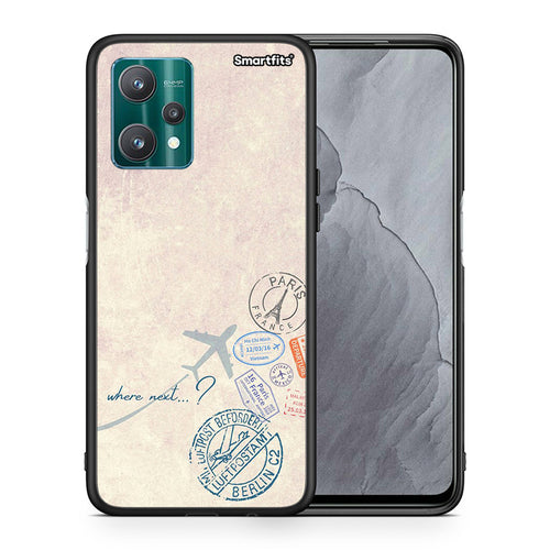 Θήκη Realme 9 Pro Where Next από τη Smartfits με σχέδιο στο πίσω μέρος και μαύρο περίβλημα | Realme 9 Pro Where Next case with colorful back and black bezels