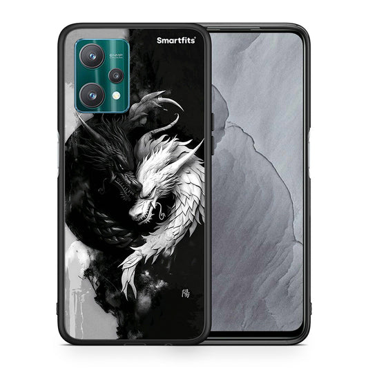 Θήκη Realme 9 Pro Yin Yang από τη Smartfits με σχέδιο στο πίσω μέρος και μαύρο περίβλημα | Realme 9 Pro Yin Yang case with colorful back and black bezels