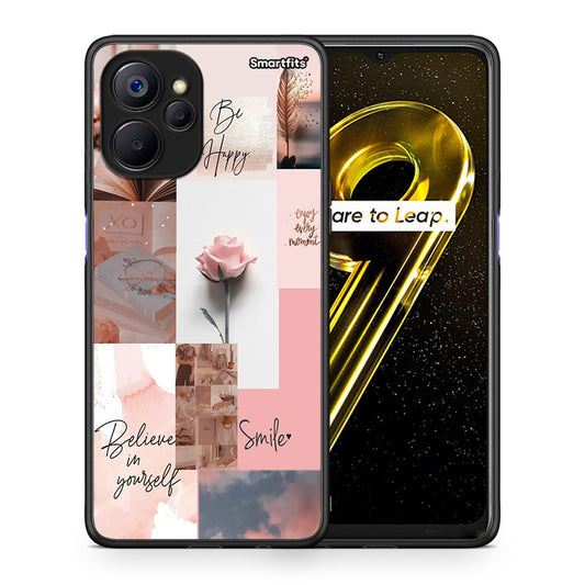 Θήκη Realme 9i 5G Aesthetic Collage από τη Smartfits με σχέδιο στο πίσω μέρος και μαύρο περίβλημα | Realme 9i 5G Aesthetic Collage case with colorful back and black bezels