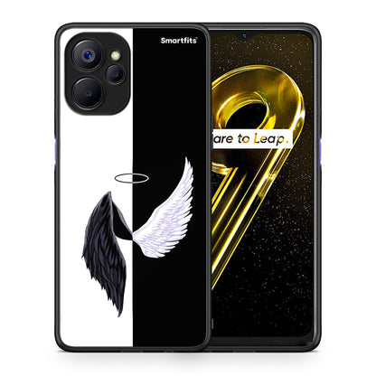 Θήκη Realme 9i 5G Angels Demons από τη Smartfits με σχέδιο στο πίσω μέρος και μαύρο περίβλημα | Realme 9i 5G Angels Demons case with colorful back and black bezels