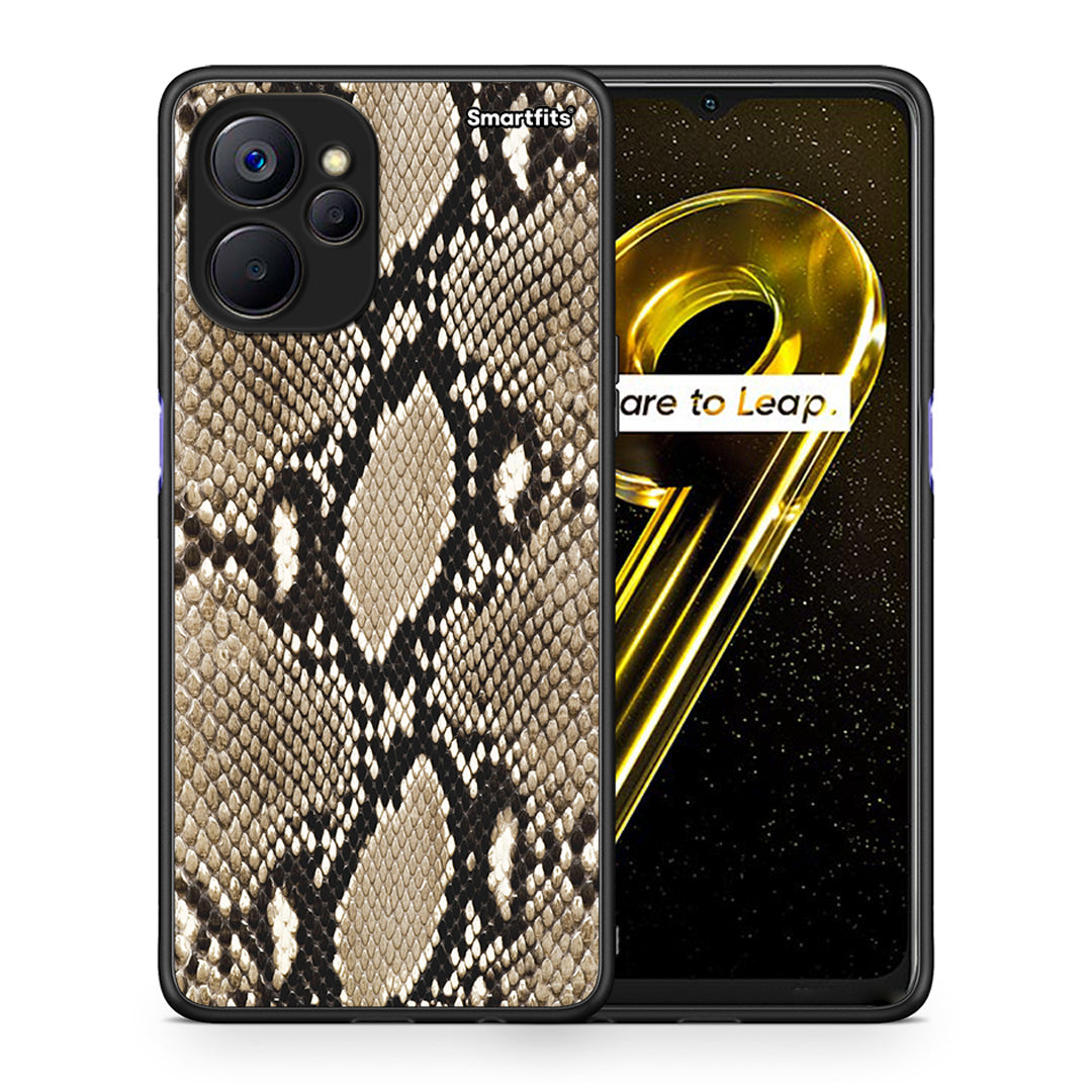 Θήκη Realme 9i 5G Fashion Snake Animal από τη Smartfits με σχέδιο στο πίσω μέρος και μαύρο περίβλημα | Realme 9i 5G Fashion Snake Animal case with colorful back and black bezels