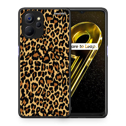 Θήκη Realme 9i 5G Leopard Animal από τη Smartfits με σχέδιο στο πίσω μέρος και μαύρο περίβλημα | Realme 9i 5G Leopard Animal case with colorful back and black bezels