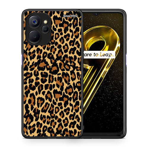 Θήκη Realme 9i 5G Leopard Animal από τη Smartfits με σχέδιο στο πίσω μέρος και μαύρο περίβλημα | Realme 9i 5G Leopard Animal case with colorful back and black bezels