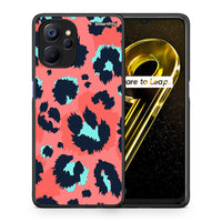 Thumbnail for Θήκη Realme 9i 5G Pink Leopard Animal από τη Smartfits με σχέδιο στο πίσω μέρος και μαύρο περίβλημα | Realme 9i 5G Pink Leopard Animal case with colorful back and black bezels
