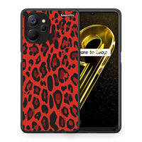 Thumbnail for Θήκη Realme 9i 5G Red Leopard Animal από τη Smartfits με σχέδιο στο πίσω μέρος και μαύρο περίβλημα | Realme 9i 5G Red Leopard Animal case with colorful back and black bezels