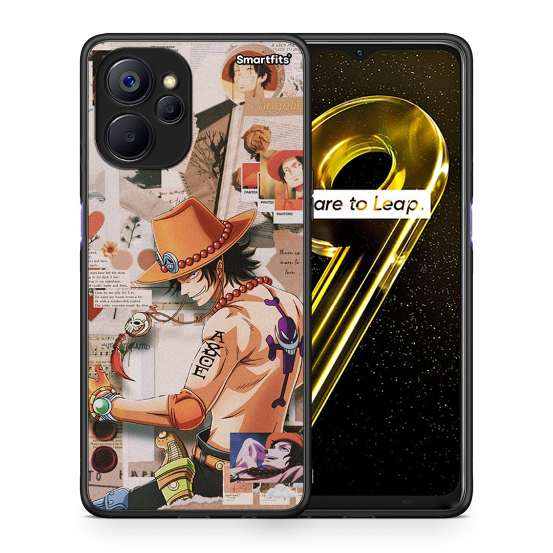Θήκη Realme 9i 5G Anime Collage από τη Smartfits με σχέδιο στο πίσω μέρος και μαύρο περίβλημα | Realme 9i 5G Anime Collage case with colorful back and black bezels