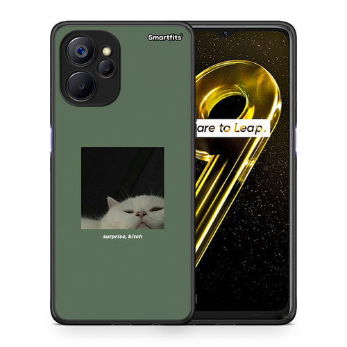 Θήκη Realme 9i 5G Bitch Surprise από τη Smartfits με σχέδιο στο πίσω μέρος και μαύρο περίβλημα | Realme 9i 5G Bitch Surprise case with colorful back and black bezels