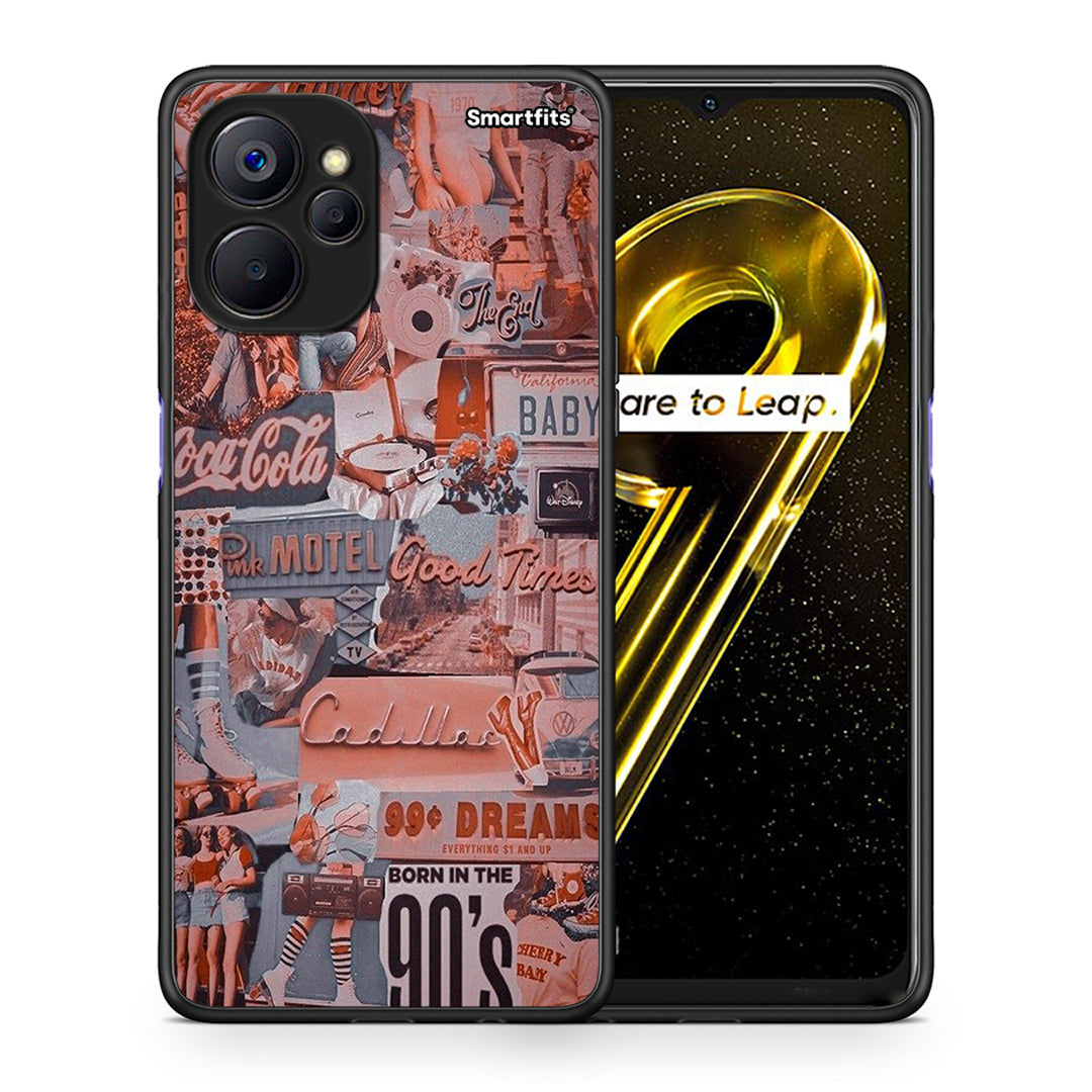 Θήκη Realme 9i 5G Born In 90s από τη Smartfits με σχέδιο στο πίσω μέρος και μαύρο περίβλημα | Realme 9i 5G Born In 90s case with colorful back and black bezels