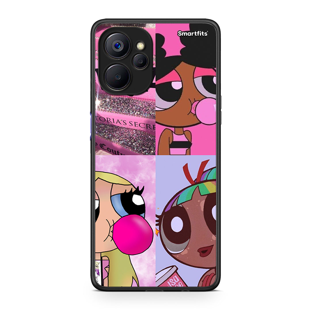 Realme 9i 5G Bubble Girls Θήκη Αγίου Βαλεντίνου από τη Smartfits με σχέδιο στο πίσω μέρος και μαύρο περίβλημα | Smartphone case with colorful back and black bezels by Smartfits
