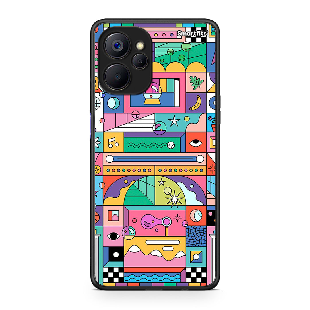 Realme 9i 5G Bubbles Soap θήκη από τη Smartfits με σχέδιο στο πίσω μέρος και μαύρο περίβλημα | Smartphone case with colorful back and black bezels by Smartfits