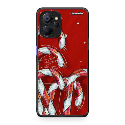 Realme 9i 5G Candy Cane θήκη από τη Smartfits με σχέδιο στο πίσω μέρος και μαύρο περίβλημα | Smartphone case with colorful back and black bezels by Smartfits