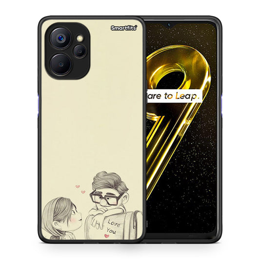Θήκη Realme 9i 5G Carl And Ellie από τη Smartfits με σχέδιο στο πίσω μέρος και μαύρο περίβλημα | Realme 9i 5G Carl And Ellie case with colorful back and black bezels