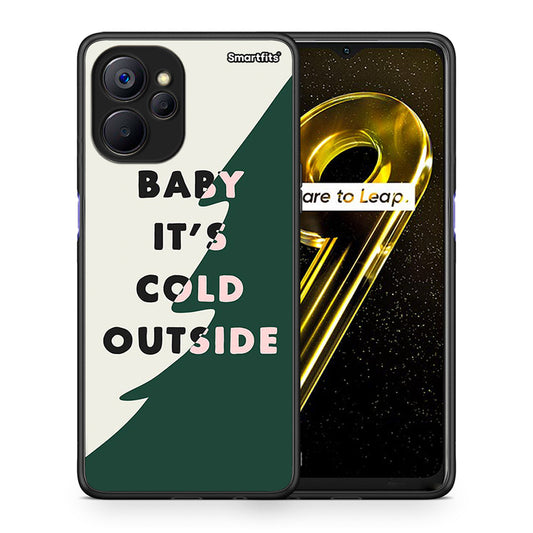 Θήκη Realme 9i 5G Cold Outside από τη Smartfits με σχέδιο στο πίσω μέρος και μαύρο περίβλημα | Realme 9i 5G Cold Outside case with colorful back and black bezels