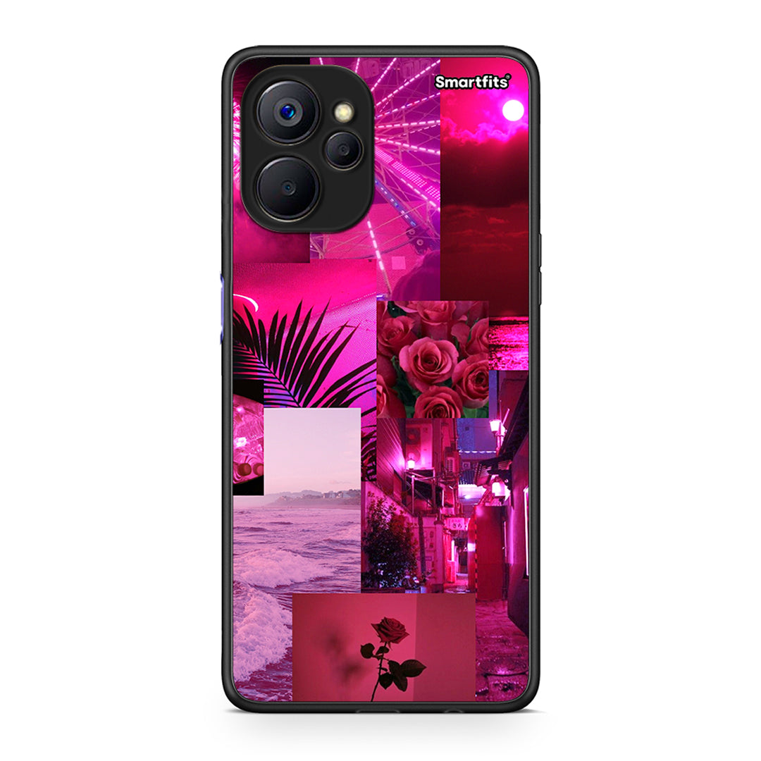 Realme 9i 5G Collage Red Roses Θήκη Αγίου Βαλεντίνου από τη Smartfits με σχέδιο στο πίσω μέρος και μαύρο περίβλημα | Smartphone case with colorful back and black bezels by Smartfits