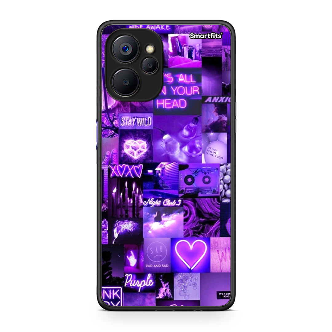 Realme 9i 5G Collage Stay Wild Θήκη Αγίου Βαλεντίνου από τη Smartfits με σχέδιο στο πίσω μέρος και μαύρο περίβλημα | Smartphone case with colorful back and black bezels by Smartfits