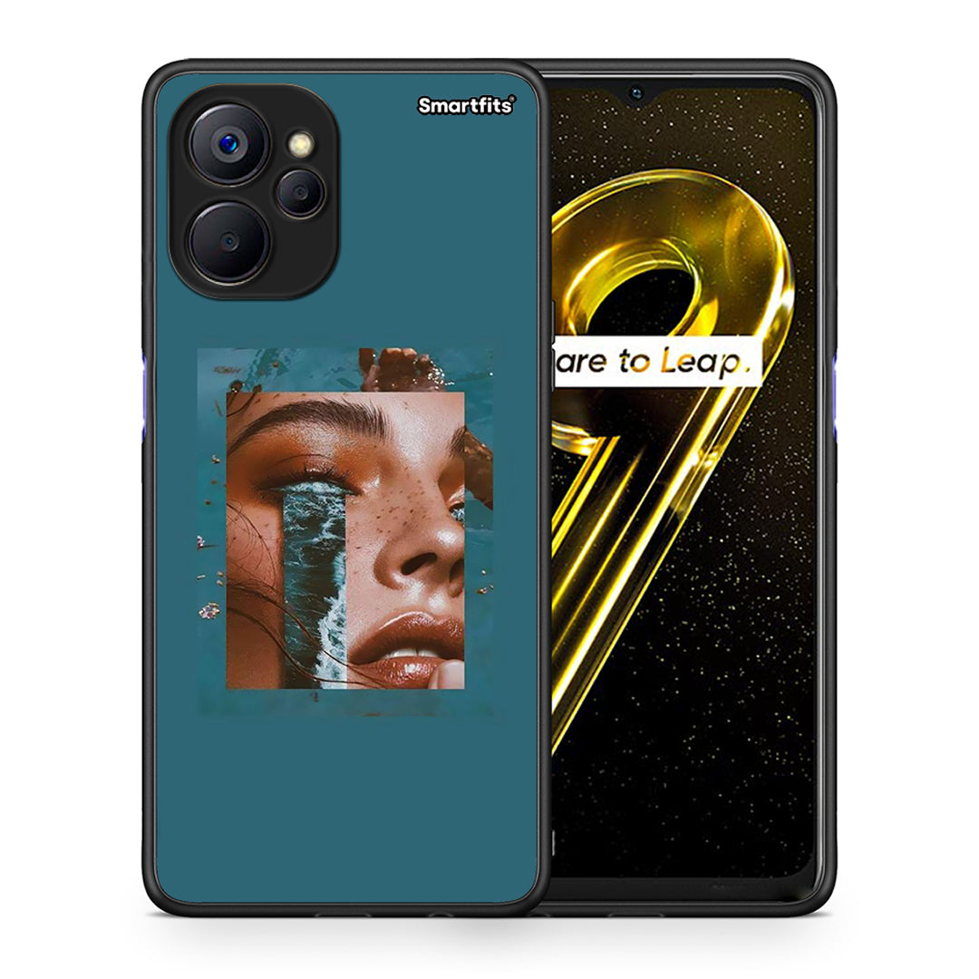 Θήκη Realme 9i 5G Cry An Ocean από τη Smartfits με σχέδιο στο πίσω μέρος και μαύρο περίβλημα | Realme 9i 5G Cry An Ocean case with colorful back and black bezels