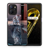 Thumbnail for Θήκη Realme 9i 5G Tiger Cute από τη Smartfits με σχέδιο στο πίσω μέρος και μαύρο περίβλημα | Realme 9i 5G Tiger Cute case with colorful back and black bezels