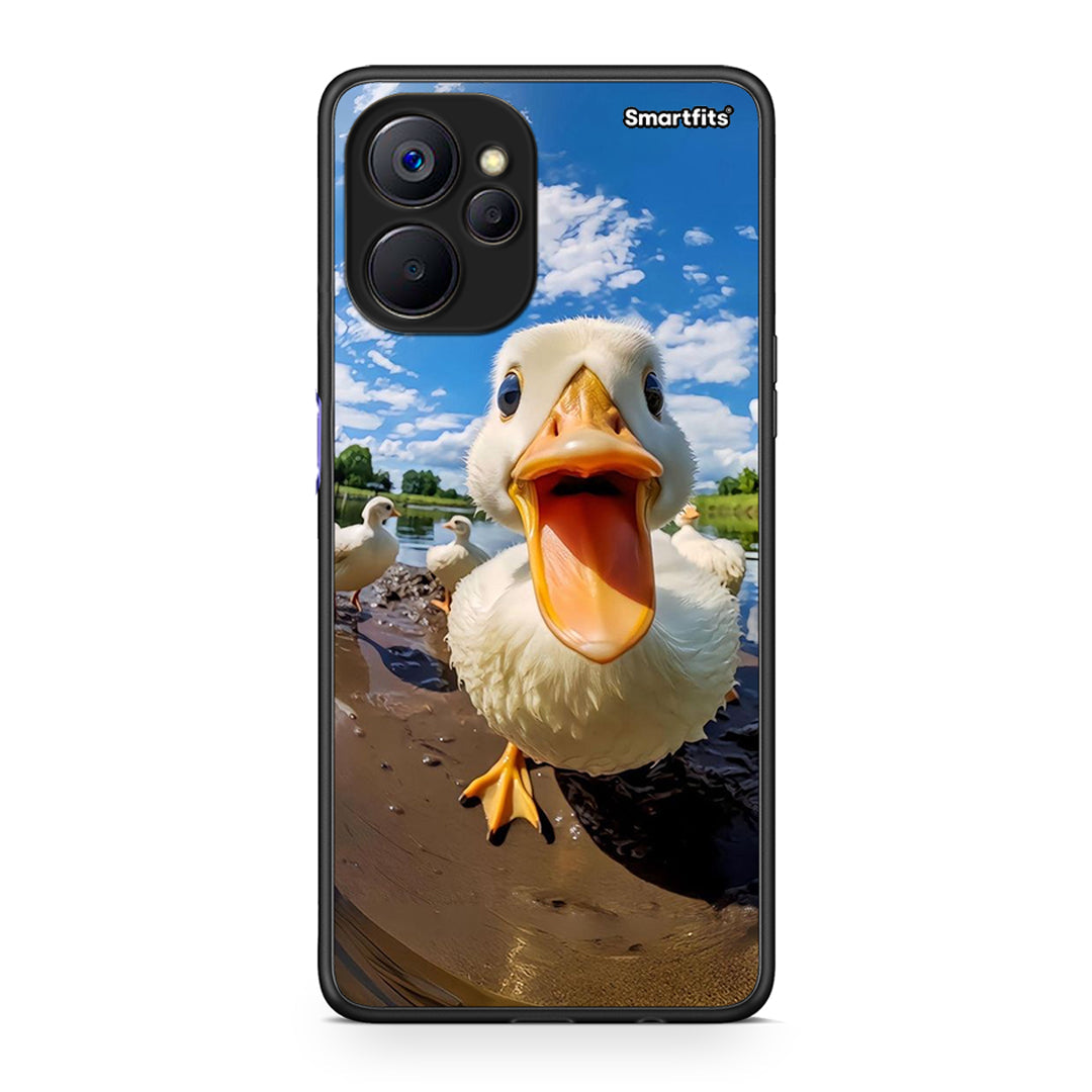 Realme 9i 5G Duck Face θήκη από τη Smartfits με σχέδιο στο πίσω μέρος και μαύρο περίβλημα | Smartphone case with colorful back and black bezels by Smartfits