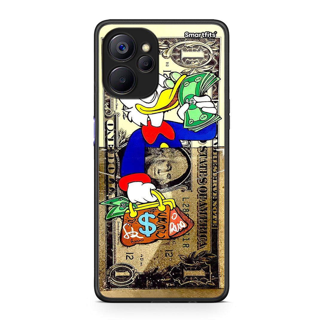 Realme 9i 5G Duck Money Θήκη από τη Smartfits με σχέδιο στο πίσω μέρος και μαύρο περίβλημα | Smartphone case with colorful back and black bezels by Smartfits
